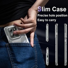 1. For Motorola Edge 2025, Military Grade Drop Protection Case, Shockproof Clear