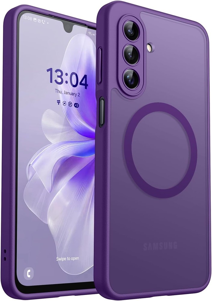 Deep Purple Translucent Matte Phone Cover for Samsung Galaxy A17-5G [Camera Prot