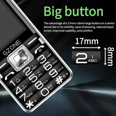 2G GSM Feature Phone SOS Call Fast Dial 2.4″ Display Large Keypad Super Loud Spe