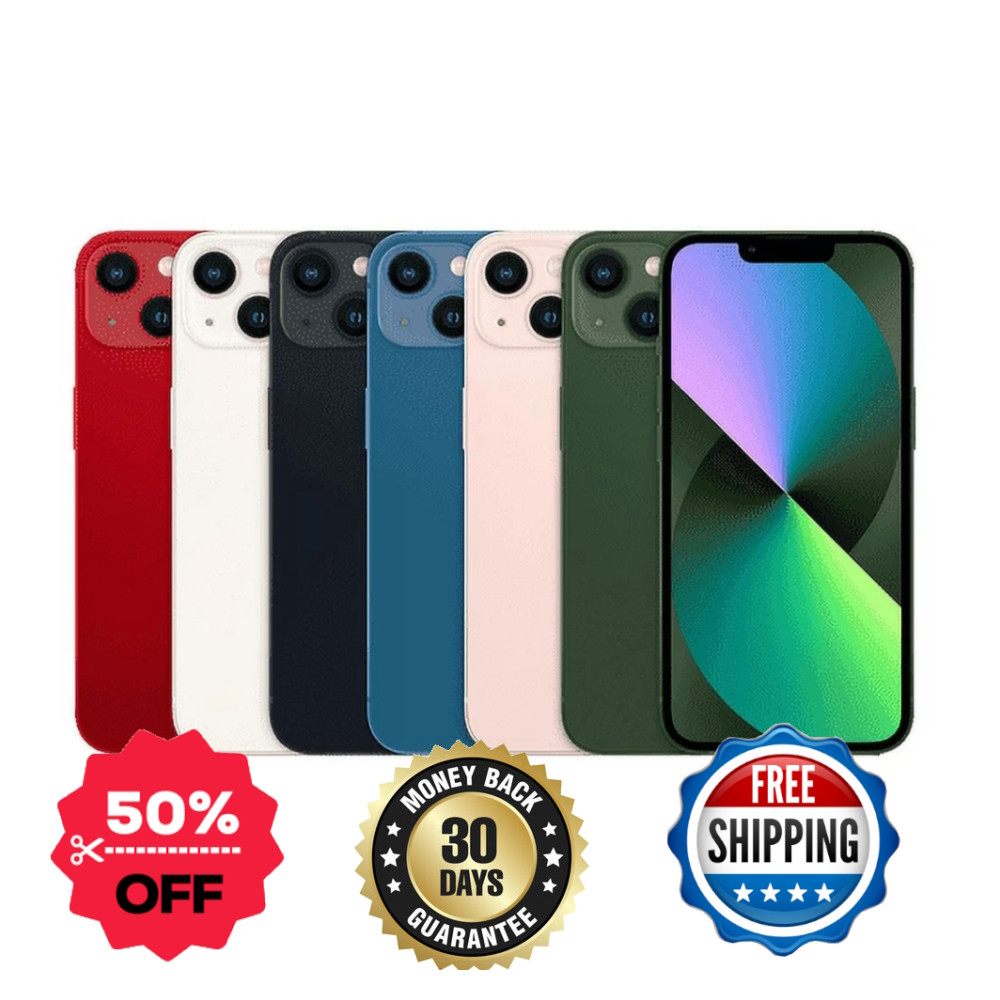 Apple iPhone 13 Unlocked 128GB/256GB – T-Mobile/AT&T – Pink/Black/Green