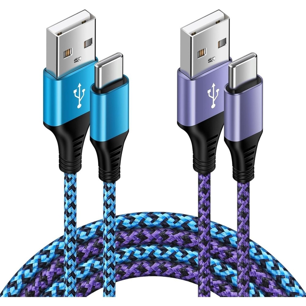 2 Pack 3.1A USB Type-C Fast Charger for Samsung Galaxy S24/S26 Ultra 6FT