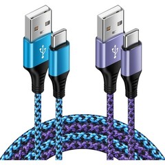 2 Pack 3.1A USB Type-C Fast Charger for Samsung Galaxy S24/S26 Ultra 6FT