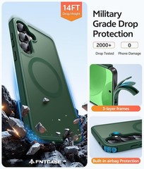 For Samsung Galaxy S25 Case w/Military Grade Shockproof, Translucent Matte Cover