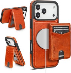 Detachable 2-in-1 iPhone 17 Pro Max Wallet Case, RFID Blocking, Orange