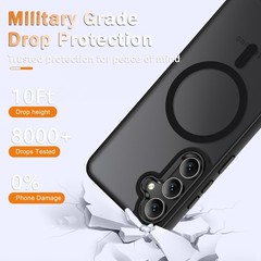 For Samsung Galaxy S25 Plus Case with Translucent Frosted Shockproof Protection