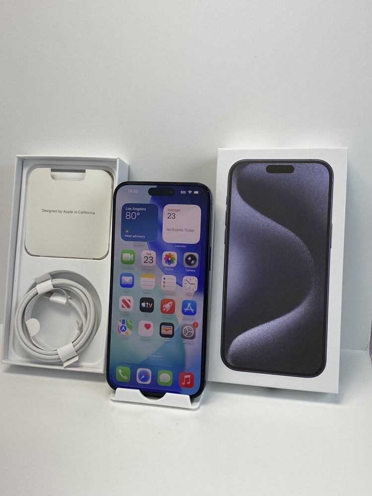 Apple iPhone 15 Pro Max A2849 1TB Blue 99% battery health Factory Unlocked