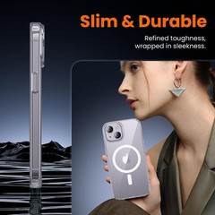 Clear 3 in 1 iPhone 14 Case with Screen Protector, Camera Lens Guard, No Yellowi