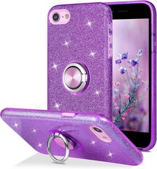 Cute Glitter Bling Sparkly Case with Ring Stand for iPhone SE 2022/2020, 8, 7 –