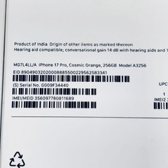 Apple iPhone 17 Pro MG7L4LL/A Smartphone 256 GB Orange 6.3″ 8384