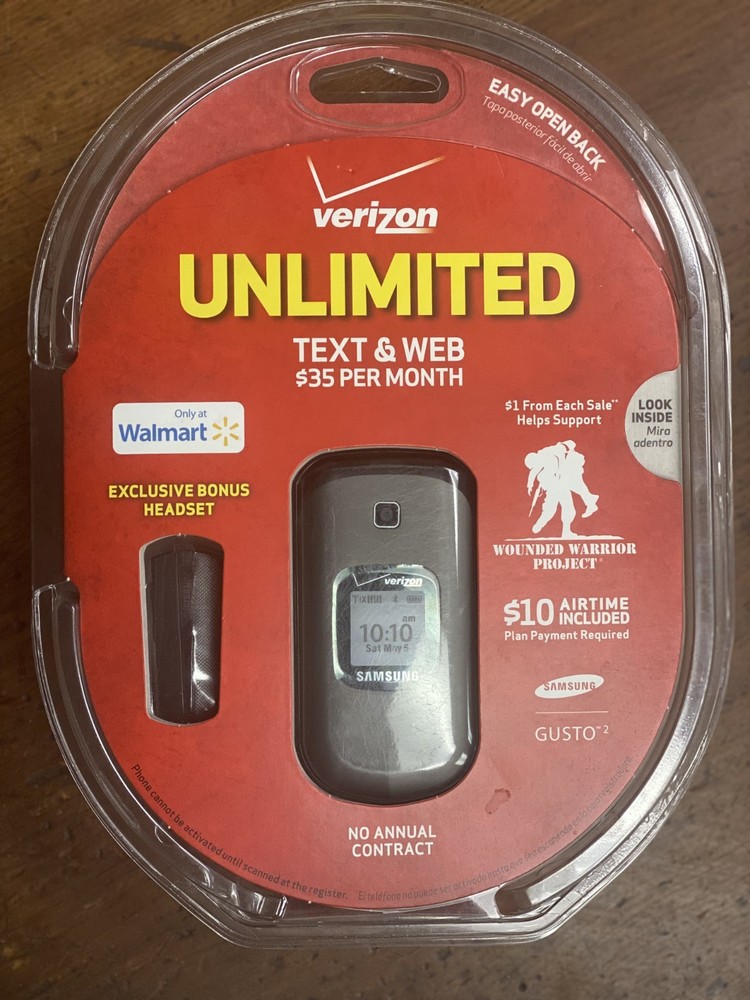 SAMSUNG GUSTO 2 VZW-SKU SCHU365ZPP Gray Verizon Flip Phone – BRAND NEW & SEALED