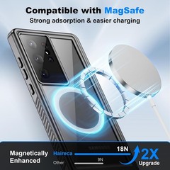 Samsung Galaxy S23 Ultra Waterproof Case, Built-in Magnetic & Screen Protector,
