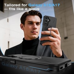 Samsung Galaxy A16/A17 5G Phone Case with 360° Kickstand Ring & Screen Protector