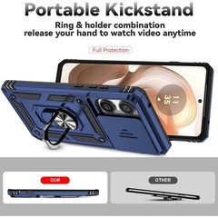 for Motorola Moto Edge 2025 Case with Tempered Glass Screen Protector Multicolor
