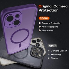 Translucent Matte Phone Case for iPhone 13 6.1 inch, Full Camera Protection