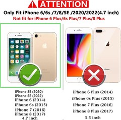 iPhone SE Case 2022/3rd/2020/2nd gen/8/7 with Camera Lens Cover HD Screen Protec