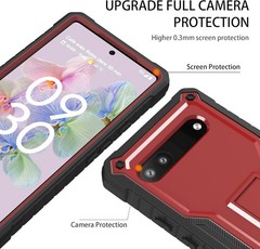 for Google Pixel 6a Case, Military Grade Protection Shockproof Case with Tempere