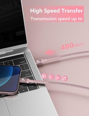 USBC Cable 10FT, 2Pack Long USBC Fast Charging Cable, Nylon Braided USB C to USB