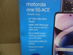 Motorola Moto One 5G ACE 64GB AT&T Prepaid Smartphone Volcanic Gray
