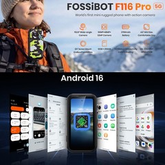 5G MINI Rugged Phone With Action Camera Android 16 Octa Core FOSSiBOT F116 Pro