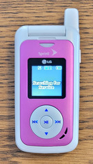 LG Fusic LX550 – Pink & White ( Sprint ) Very Rare Flip Phone – Excellent Shape