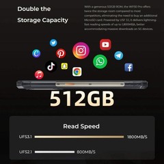 5G Oukitel WP30 Pro Rugged Phone 12GB+512GB 108MP Camera 11000mAh 120W Charge A