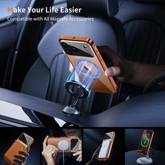 Magnetic Privacy Case for iPhone 17 Pro Max, Full Body Shockproof Metal Bumper