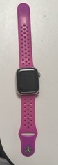 Unlocked Apple Watch Series 8 41MM Silver Stainless Steel Pink Band A2772
