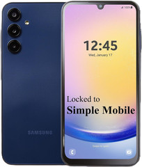 Simple Mobile, Samsung Galaxy A25 5G, 128GB, Prepaid Smartphone, Black, 50MP Mai