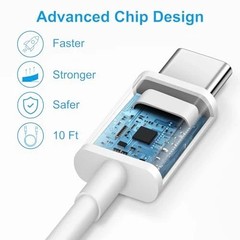 20W USB-C Fast Charger Block for iPhone 17/16 with 10Ft Cable