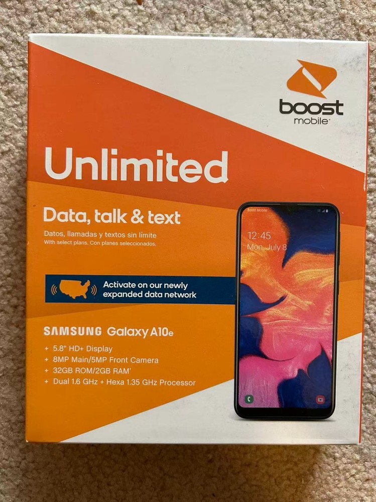 Brand New (Boost Mobile) Samsung Galaxy A10e SM-A102U 32GB Black