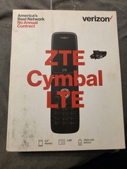 Verizon Cymbal LTE Z233V 4G LTE 2.8″ 2MP Silver Flip Phone New
