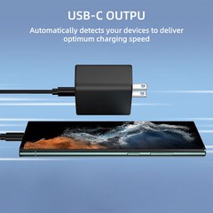 6FT Type-C Charging Cable 45W Fast Charger Adapter for Samsung Galaxy S22 S21 +