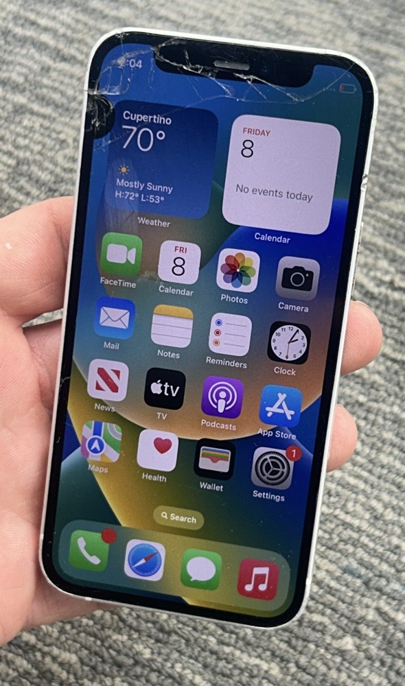 Apple iPhone 12 mini 64GB unlocked [CRACKED BACK GLASS/SCREEN] 961580