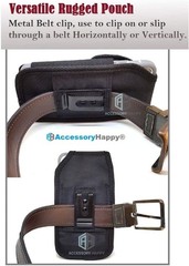 Military Grade Cell Phone Belt Holster Nylon Belt Pouch for iPhone 16, 16 Pro, 1