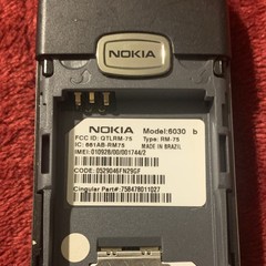 VNokia 6030b Black Bar Cell Phone Cingular RM-75 FCC ID QTLRM-75 IC 661A8-RM75