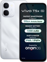 vivo T5x 5G (Silver, 256 GB 8GB RAM) Dimensity 7400-Turbo 6.76″ Global Version