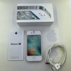 Apple iPhone 4S 16GB White AT&T iOS 9.3.6 OG Box Tested Working Battery Flaw