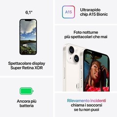 Apple iPhone 14 5G 128GB New Original Smartphone STARLIGHT White MPUR3