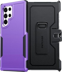 Samsung Galaxy S22-Ultra Shockproof w/ Kickstand Belt Clip Holster Cover Case