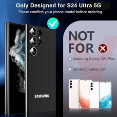 For Samsung Galaxy S24 Ultra Case w/ Anti-Yellowing & Military-Grade Protection