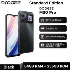 Unlock DOOGEE M30 PRO 4G LTE Smartphone Android 16 TWS Earbuds Dual Display NFC