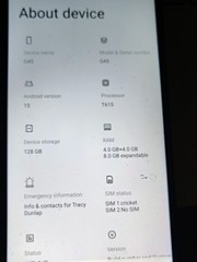 BLU G45 128GB BlackI Android 15 Smartphone 8GB RAM Slate unlocked