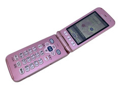 Fujitsu docomo Raku-Raku Phone F-02J Pink Flip Phone Junk As-Is