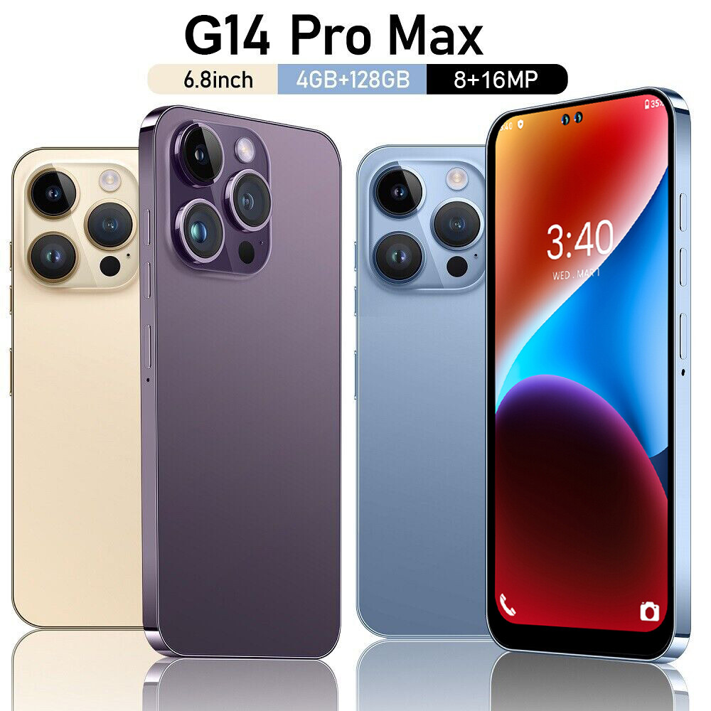 G14 Pro Max 5G 6.8″ 4GB+128GB Unlocked Smartphone Cell Phone Android 12 5000mAh
