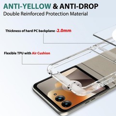 Hard Shell Magnetic Case for Motorola Moto Razr 2026/2025, Clear, Scratch Resist