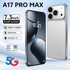A17 Pro Max Unlocked Phone 5G, 16GB+1TB Dual SIM Cell Phone，7.3″ HD Display
