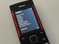 Original Nokia X3 – 46 MB – Red on Black (Unlocked) Vintage phone