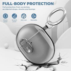 Clip Lock Case for Google Pixel Bud Pro & Pixel Buds Pros 2 Clear Soft TPU Cover