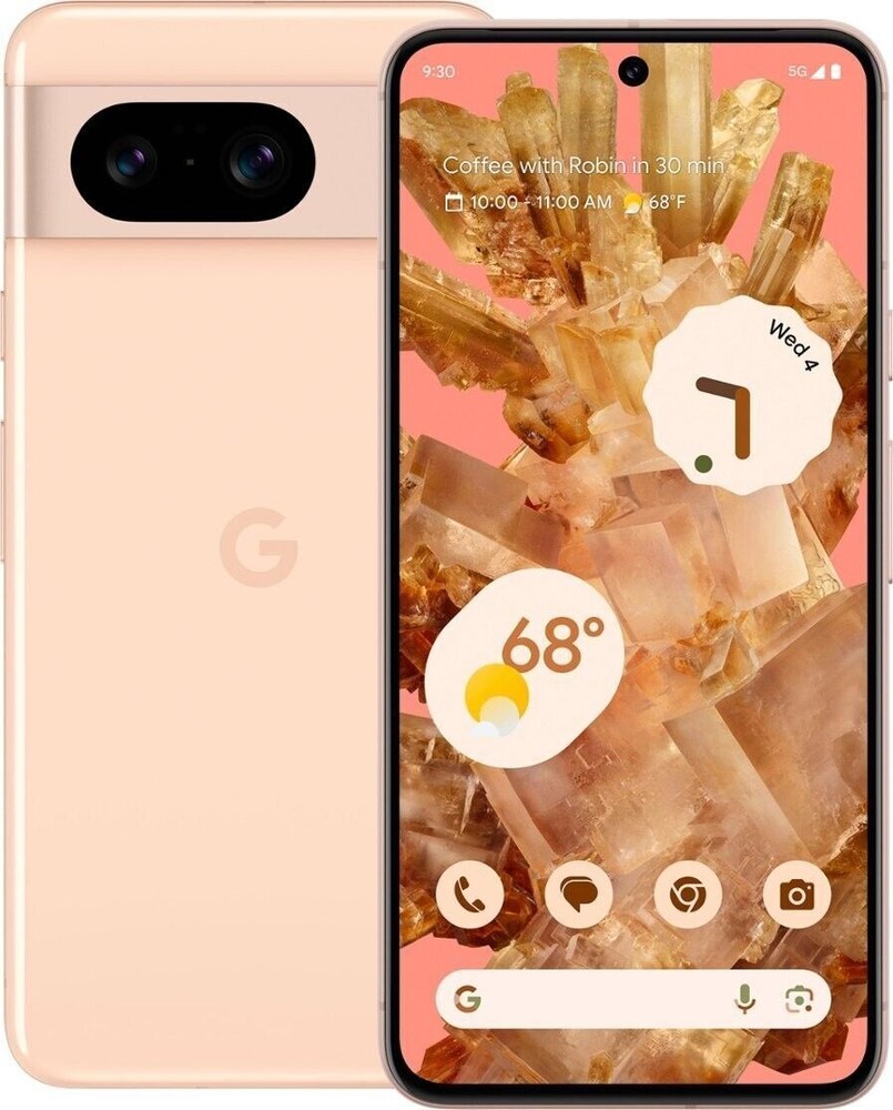 Google Pixel 8 – 128 GB – Pink (Unlocked) (Dual SIM (SIM + eSIM))