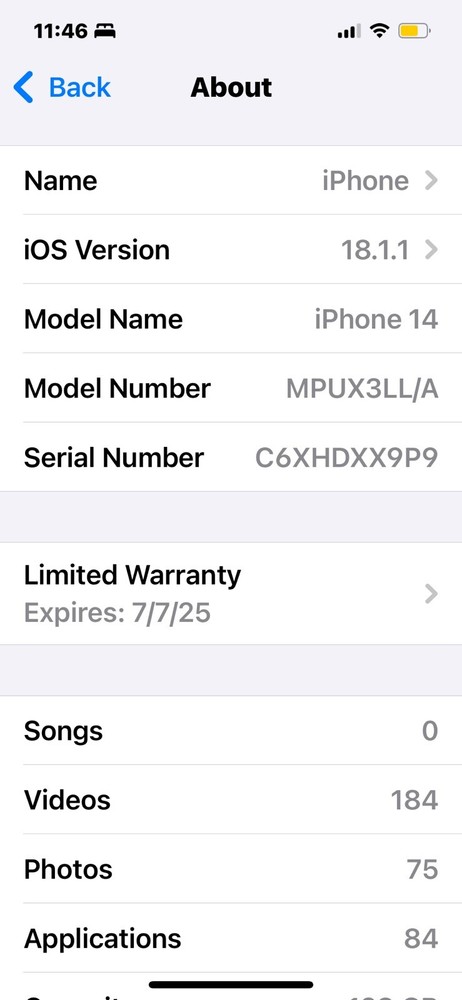 iPhone 14 18.1.1